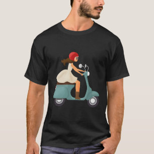 Mädchen auf einem Scooter T-Shirt