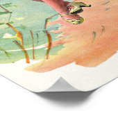 MÄDCHEN AUF EINEM VINTAGEN DESIGN POSTER (Ecke)