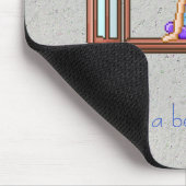 Mädchen auf einer Fenster-Schwellen-Pixel-Kunst Mousepad (Ecke)