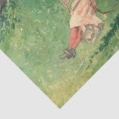 Mädchen auf einer Schaukel (Ländliche Kindheit) (W Seidenpapier (Ausschnitt)