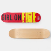 MÄDCHEN AUF FEUER-Skateboard Skateboard (Horizontal)