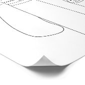 Mädchen auf japanischer Kimono-Kleiderseite Poster (Ecke)