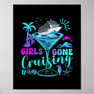 Mädchen auf Kreuzfahrt 2025 Urlaubsreise Wochenend Poster
