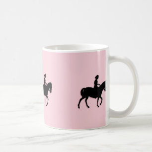 Mädchen auf Pferde-/Pony-Rosa Kaffeetasse