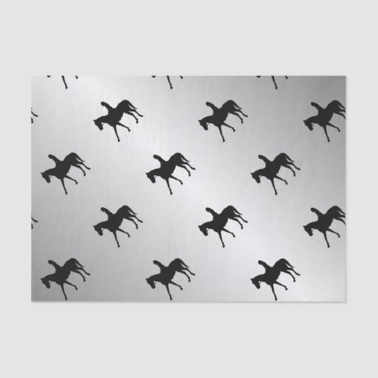 Mädchen auf Pferdeschwalbe Seidenpapier (Vorderseite)