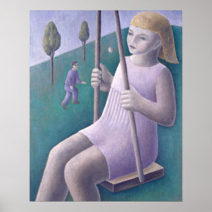 Mädchen auf Schaukel 1996 Poster