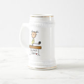 Mädchen auf Schwebebalken Bierglas (Vorderseite Links)