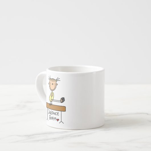 Mädchen auf Schwebebalken Espressotasse (Vorderseite Links)