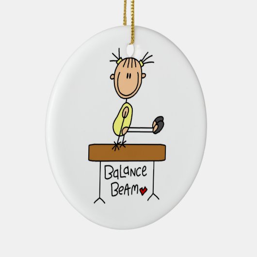 Mädchen auf Schwebebalken Keramikornament (Rechts)