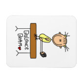 Mädchen auf Schwebebalken Magnet (Horizontal)