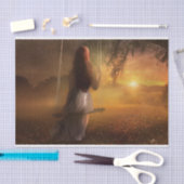 Mädchen auf Swing Decoupage Seidenpapier (Handwerk)