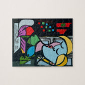 Mädchen auf Tablette 2 Puzzle (Horizontal)