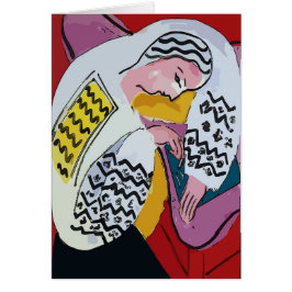 Mädchen auf Tablette Abstrakt, mATISSE sTYLE