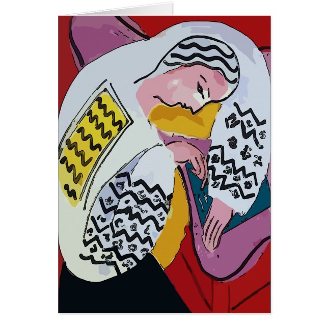 Mädchen auf Tablette Abstrakt, mATISSE sTYLE (Vorne)