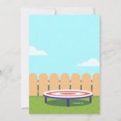 Mädchen auf Trampoline-Einladung Einladung (Rückseite)