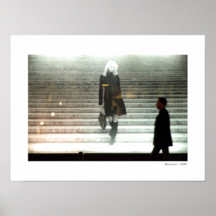 MÄDCHEN AUF TREPPE/NEUEM LEBEN Plakat