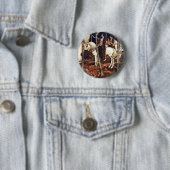 Mädchen auf weiße Pferdeknöpfen Button (Beispiel)