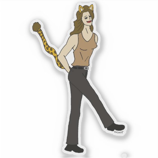 Mädchen Aufkleber (Vorderseite)