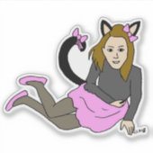 Mädchen Aufkleber (Vorderseite)