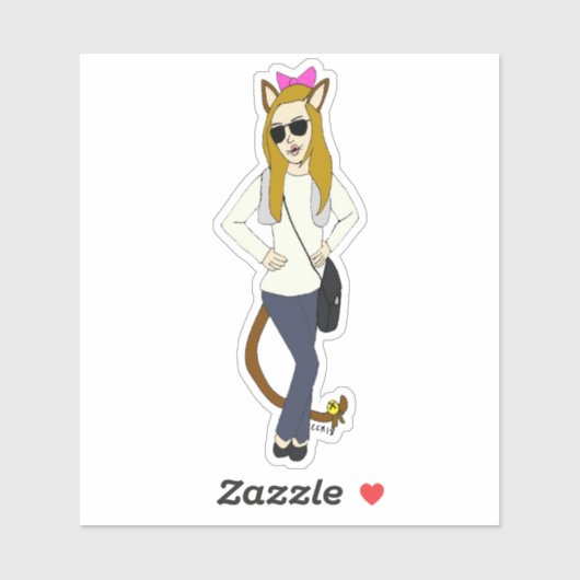 Mädchen Aufkleber (Blatt)