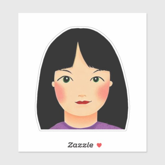 Mädchen Aufkleber (Blatt)