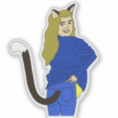 Mädchen Aufkleber (Vorderseite)