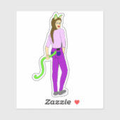 Mädchen Aufkleber (Blatt)