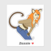 Mädchen Aufkleber (Blatt)