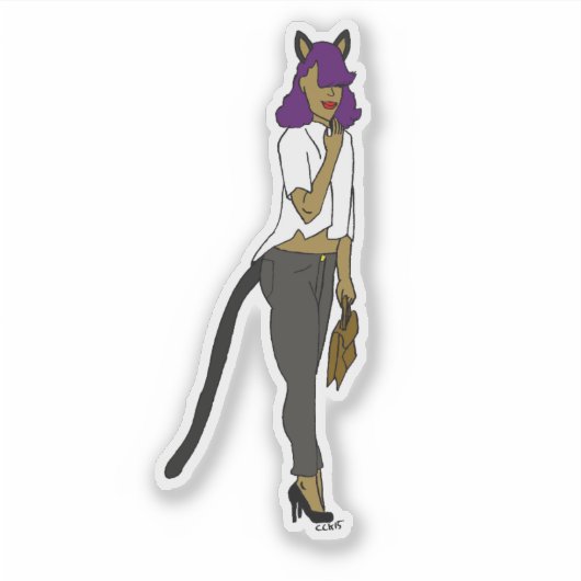 Mädchen Aufkleber (Vorderseite)