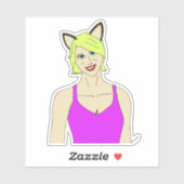 Mädchen Aufkleber (Blatt)