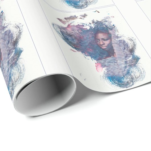 Mädchen aus Afrika Geschenkpapier (Rolleneckpunkt)