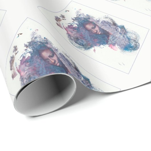 Mädchen aus Afrika Geschenkpapier (Rolleneckpunkt)