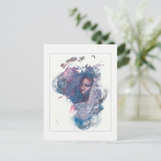 Mädchen aus Afrika Postkarte (Stehend Vorderseite)