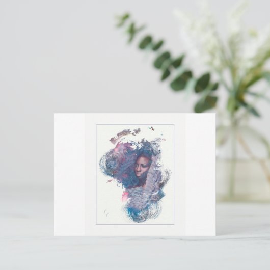 Mädchen aus Afrika Postkarte (Stehend Vorderseite)