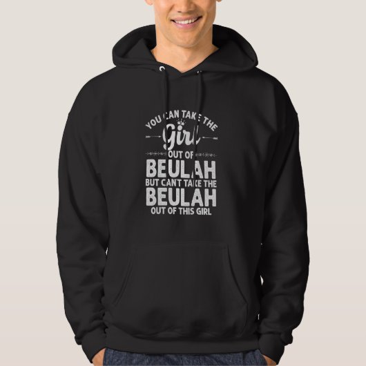 Mädchen aus Beulah und North Dakota Funny Zuhause Hoodie (Vorderseite)
