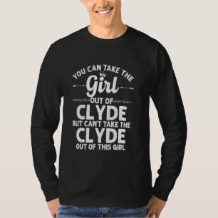 Mädchen aus Clyde Tx Texas Funny Zuhause Roots Usa T-Shirt