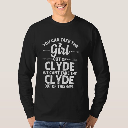 Mädchen aus Clyde Tx Texas Funny Zuhause Roots Usa T-Shirt (Vorderseite)