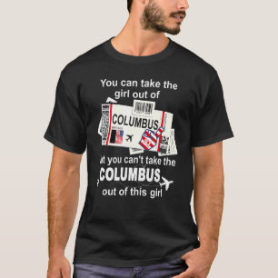 Mädchen aus Columbus Bordkarte Flugticket Co T-Shirt