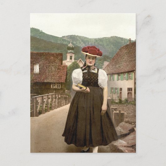 Mädchen aus dem Schwarzwald in Deutschland (c. 190 Postkarte (Vorderseite)