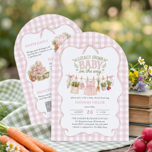 Mädchen aus der Region Baby Shower Einladung