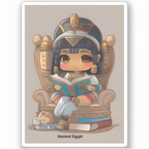 Mädchen aus der Welt lesen - Altes Ägypten Aufkleber
