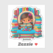 Mädchen aus der Welt lesen - Guatemala Aufkleber (Blatt)