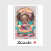 Mädchen aus der Welt Lesen - Liberia Aufkleber (Blatt)