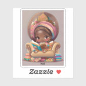 Mädchen aus der Welt lesen - Mali Aufkleber (Blatt)