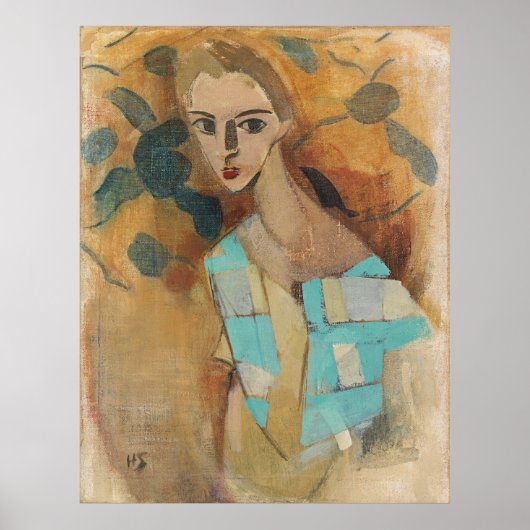 Mädchen aus Eydtkuhne, H.Schjerfbeck Poster (Vorne)