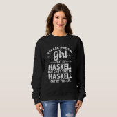 Mädchen aus Haskell Tx Texas Funny Zuhause Roots U Sweatshirt (Vorne ganz)