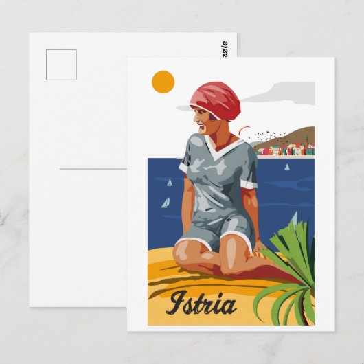 Mädchen aus Istrien Postkarte (Vorne/Hinten)