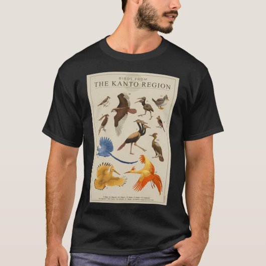 Mädchen aus Kanto mit Vögeln T-Shirt (Vorderseite)
