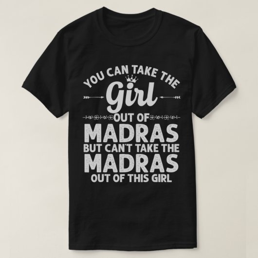Mädchen aus MADRAS oder OREGON Geschenk Funny Zuha T-Shirt (Design vorne)