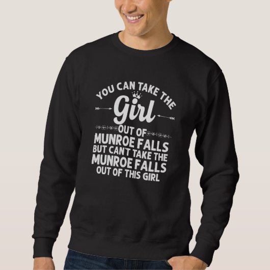 Mädchen aus Munroe Falls Oh Ohio Funny Zuhause Roo Sweatshirt (Vorderseite)